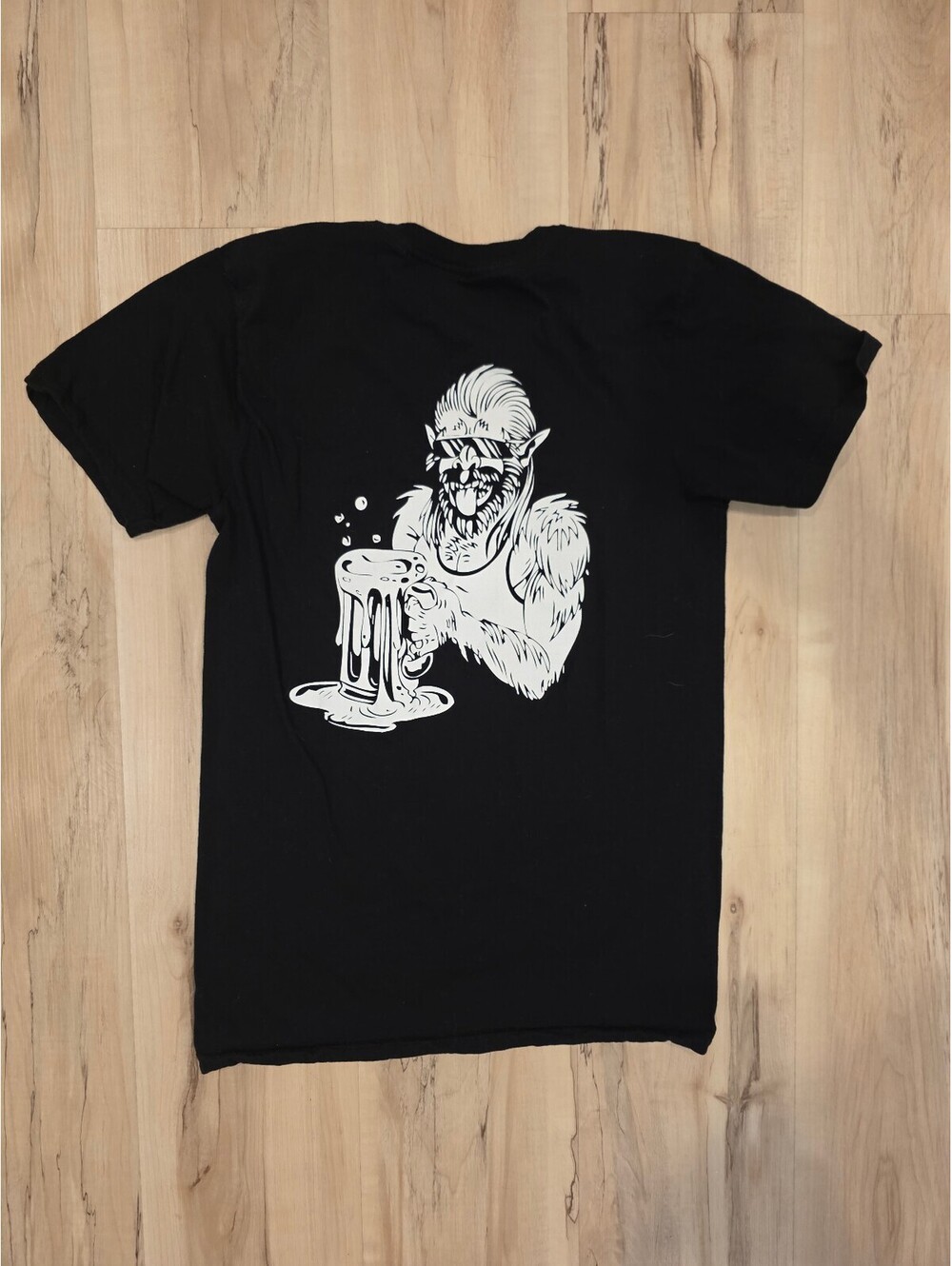 Beer Savage Black Graphic T-Shirt Size Small